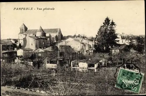 Ak Pamproux Deux Sèvres, Vue générale