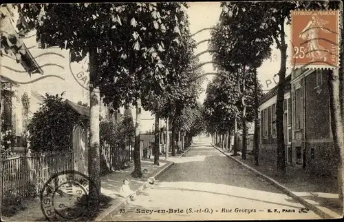 Ak Sucy en Brie Val de Marne, Rue Georges