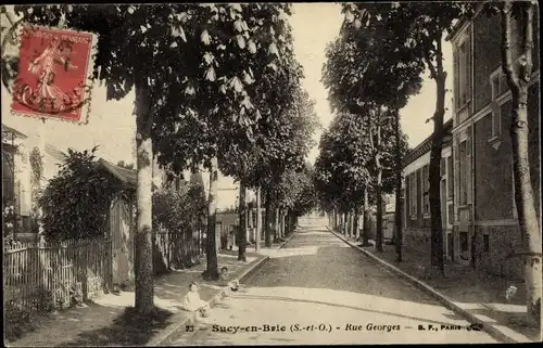 Ak Sucy en Brie Val de Marne, Rue Georges