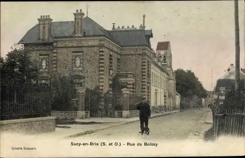 Ak Sucy en Brie Val de Marne, Rue de Boissy