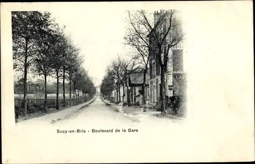 Ak Sucy en Brie Val de Marne, Boulevard de la Gare