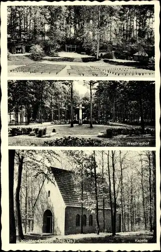 Ak Georgsmarienhütte in Niedersachsen, Freilichtbühne, Waldfriedhof, Kapelle, Kloster Oesede