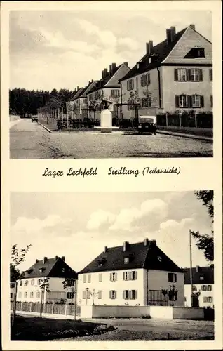 Ak Lechfeld Graben in Schwaben, Lager Lechfeld, Siedlung, Wohnhäuser