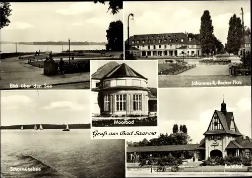 Ak Bad Saarow Pieskow Brandenburg, Bahnhof, Moorbad, Scharmützelsee, Platz