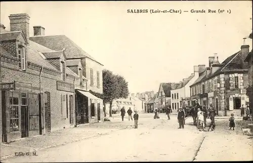 Ak Salbris Loir et Cher, Grande Rue No. 1