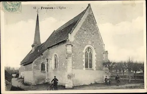 Ak Fresnes Loir et Cher, L'Eglise, Kirche