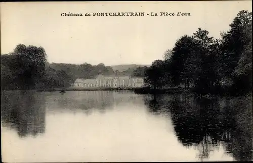 Ak Jouars-Pontchartrain Yvelines, Chateau, La Piece d'eau