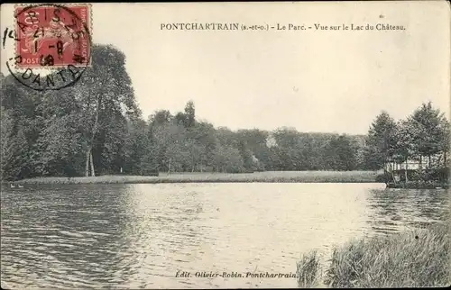 Ak Jouars-Pontchartrain Yvelines, le Lac du Chateau