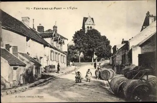 Ak Fontainebleau Seine et Marne, L'Eglise