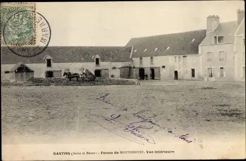 Ak Gastins Seine et Marne, Ferme de Monthiboust