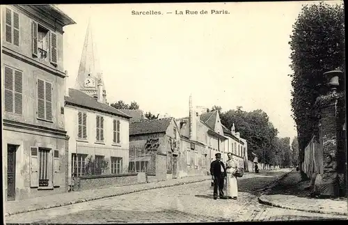 Ak Sarcelles Val d’Oise, La Rue de Paris