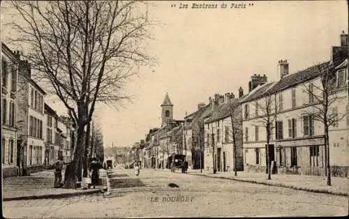 Ak Le Bourget Seine Saint Denis, Rue principale