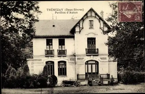 Ak Thénezay Deux Sèvres, Pavillon d'Autun