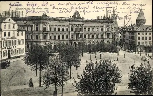 Ak Kassel in Hessen, Königsplatz mit Hauptpost