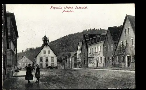 Ak Pegnitz in Oberfranken, Marktplatz