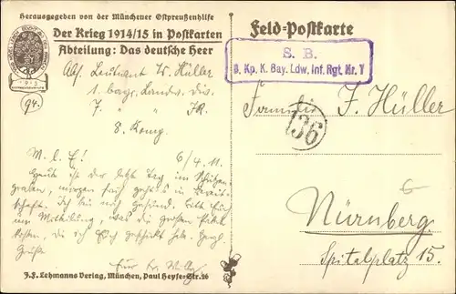 Künstler Ak Hoffmann, Anton, Schwere Artillerie, Das deutsche Heer, Ostpreußenhilfe 1914/15