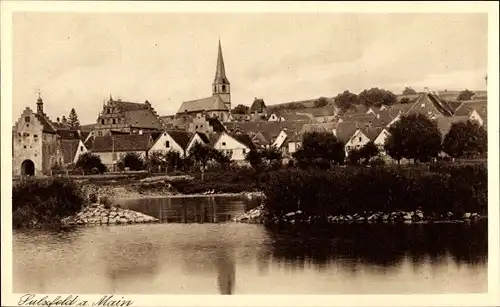 Ak Sulzfeld am Main in Unterfranken, Kirche, Totalansicht 