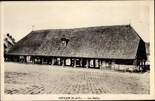 Ak Arpajon Essonne, Les Halles