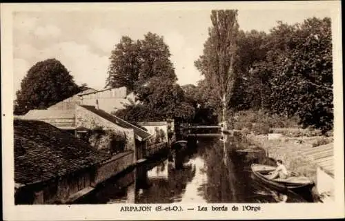 Ak Arpajon Essonne, Les bords de l'Orge