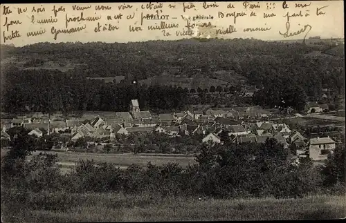 Ak Bellot Seine et Marne, vue générale, foret