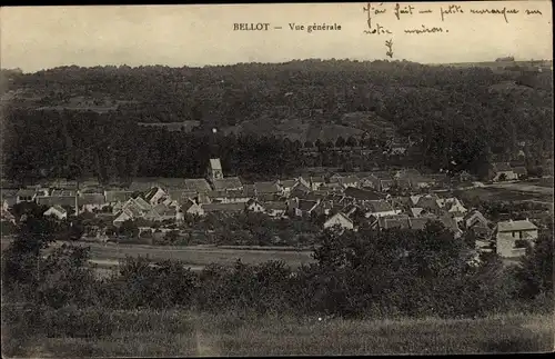 Ak Bellot Seine et Marne, vue générale, foret