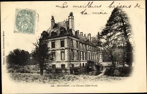 Ak Bourron Marlotte Seine et Marne, Le Château, côté nord