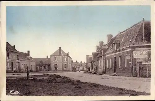 Ak La Fontenelle Loir et Cher, La Place et la route d'Arville