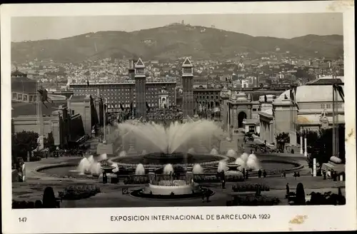 Ak Barcelona Katalonien Spanien, Exposicion Internacional, Fuente Magica