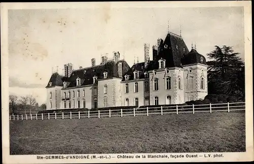 Ak Sainte Gemmes d'Andigné Maine et Loire, Chateau de la Blanchaie