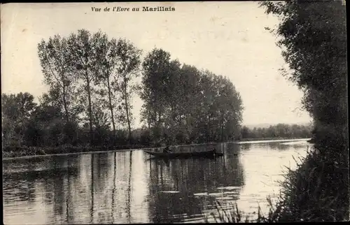 Ak Marillais Maine et Loire, Vue de l'Evre