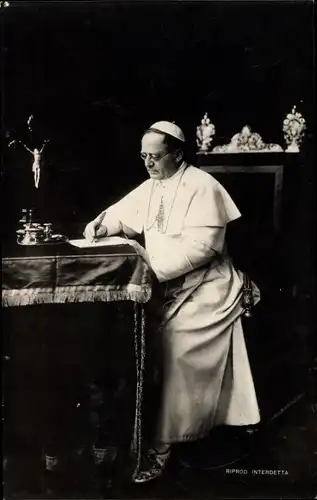 Ak Papst Pius XI., Achille Ambrogio Damiano Ratti