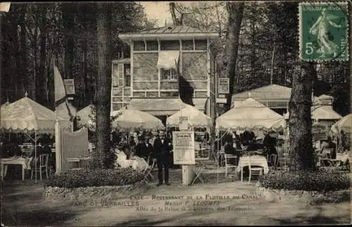 Ak Versailles Yvelines, Parc de Versailles, Restaurant de la Flotille du Canal