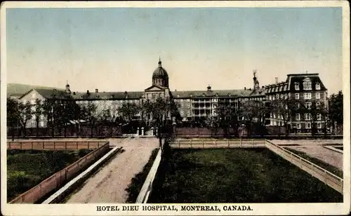 Ak Montreal Québec Kanada, Hotel dieu Hospital, general view, frontside