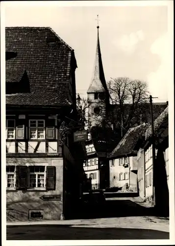 Ak Stein Pforzheim im Schwarzwald, Gasthaus Krone mit Kirche