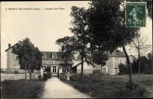 Ak Bigny Vallenay Cher, Ecole des Filles