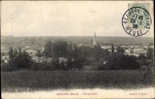 Ak Beauzée sur Aire Beausite Meuse, Vue générale