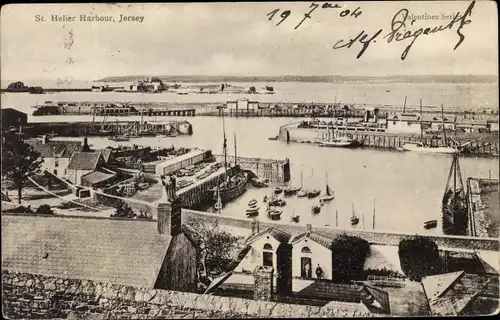 Ak Saint Helier Kanalinsel Jersey, Harbour, general view