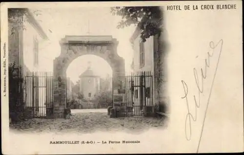 Ak Rambouillet Yvelines, La Garenne, La Ferme Nationale