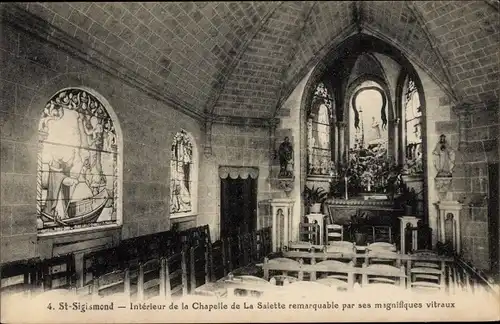 Ak La Salette Maine et Loire, St Sigismond Chapelle