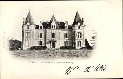 Ak Saint Sauveur de Flee Maine et Loire, Chateau du Houssay