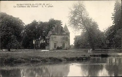 Ak Saint Sauveur de Flee Maine et Loire, Le Chateau du Tilleul