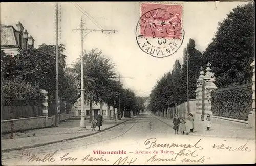 Ak Villemomble Seine Saint Denis, Avenue du Raincy