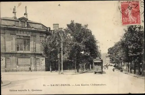 Ak Saint Denis Seine Saint Denis, Les Ecoles Chateaudun
