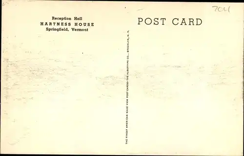 Ak Springfield Vermont USA, Hartness House, Reception Hall