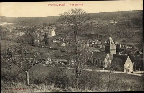 Ak Lyons la Forêt Eure, Vue generale