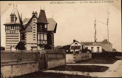 Ak Riva Bella Calvados, La Villa Mon Reve et le Semaphore