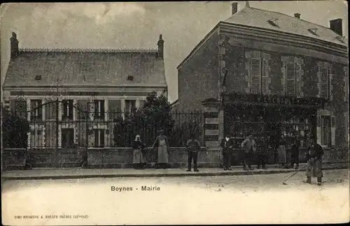 Ak Boynes Loiret, Mairie, Geschäft