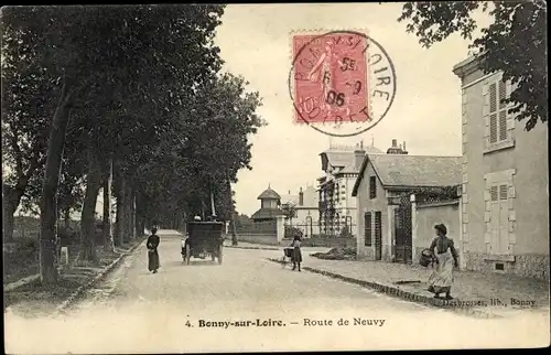 Ak Bonny sur Loire Loiret, Route de Neuvy