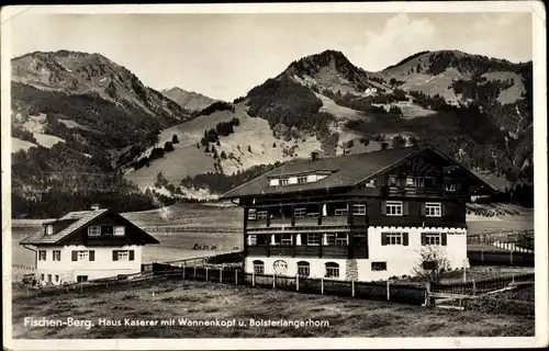Ak Oberstdorf im Oberallgäu, Haus Kaserer, Fischen Berg, Wannenkopf und Bolsterlangerhorn