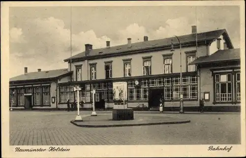 Ak Neumünster in Schleswig Holstein, Bahnhof